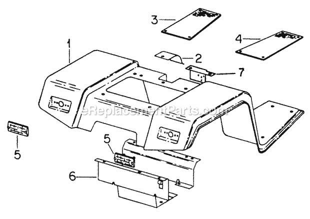 Fenders Diagram and Parts List for 1604 2050598U, 144-582-399, 145-582-399, 142-582-3 Cub Cadet Lawn Tractor